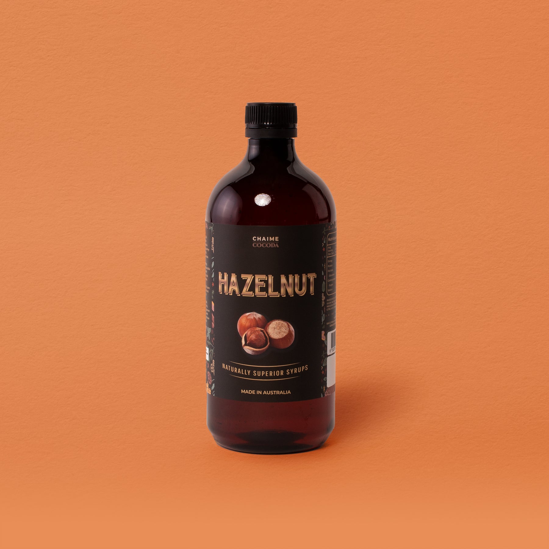 Made in Australia naturally superior hazelnut syrup